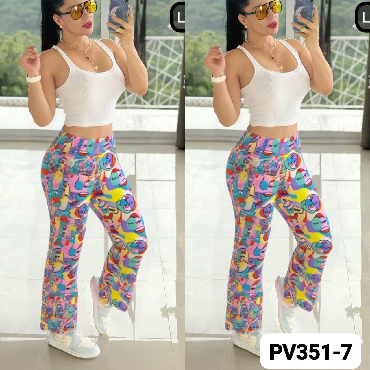 PANTALON CAMPANA VECTORES DE MODA PV351-7
