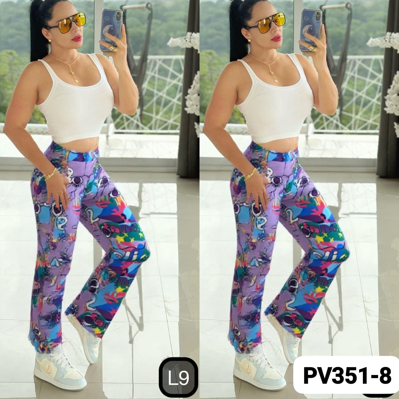 PANTALON CAMPANA VECTORES DE MODA PV351-8